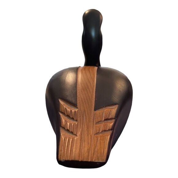 Vtg Carved Wooden Hunting Duck Decoy 14" Long Glass Eye Brown Made in Canada - Picture 5 of 9